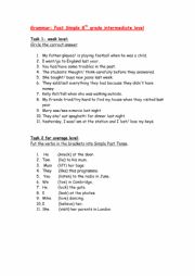 English Worksheet: past simple