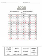 English Worksheet: JOBS