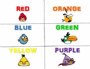 English Worksheet: Colours flash cards angry birds