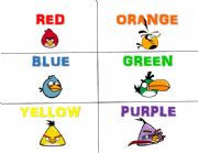 Colours flash cards angry birds