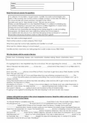 English Worksheet:  Revision of tenses (simple present, present continuous, state verbs, and simple future).