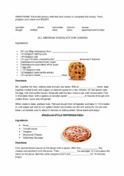 English Worksheet: FUN IN THE KITCHEN