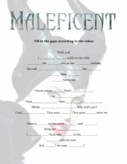 English Worksheet: Maleficent trailer - listening activity