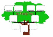 English Worksheet: family tree