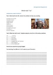 English Worksheet: Up - Daily routines