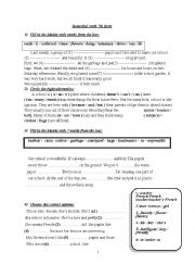 English Worksheet: remedial work 7th form ( part 5 )