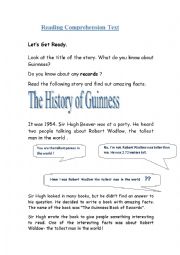 English Worksheet: Guiness World Records