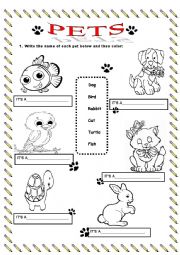 English Worksheet: PETS