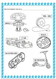 English Worksheet: Toys