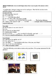 English Worksheet: Small Talks