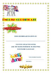 english language certificate