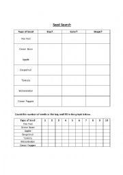 English Worksheet: Seed Search