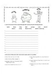 English Worksheet: Comparing People