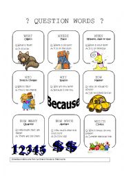 English Worksheet: Question words