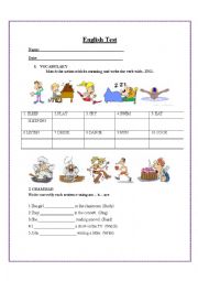 English Worksheet: present continuous