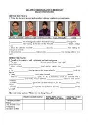English Worksheet: Past simple x past continuous - Big Bang Theory