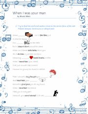 English Worksheet: When I was your Man