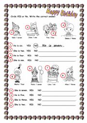 English Worksheet: Happy Birthday