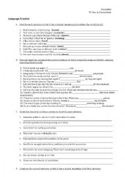 English Worksheet: Rehrasing