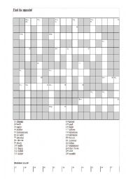 Opposites crossword