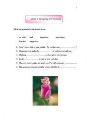 English Worksheet: way back into love lyric worksheet