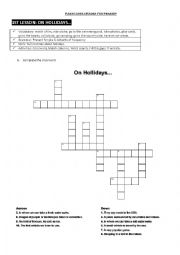 English Worksheet: Things to do on hollydays