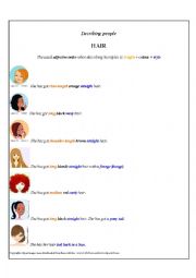 Describing people - HAIR