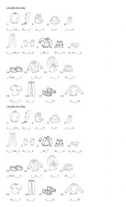 English Worksheet: Clothes