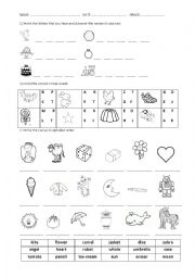 Alphabet worsheet