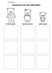 Goldilocks worksheet