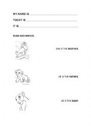 English Worksheet: Family - Magic English