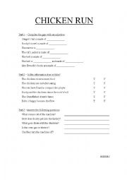 English Worksheet: Chicken Run