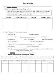 English Worksheet: 2nd Bac General Review