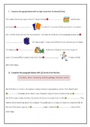 English Worksheet: End of term test 3 7th form