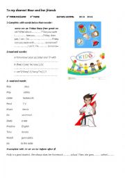 English Worksheet: revision present simle tense and weather