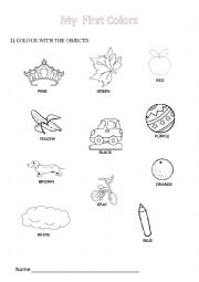 English Worksheet: Colors