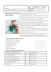 English Worksheet: Written Worksheet