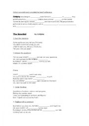 English Worksheet: Coldplay- The Scientist