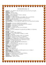 Useful words with meaning ... { 2 }