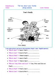 English Worksheet: Toms family