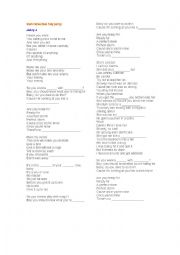 English Worksheet: song activity dark horse