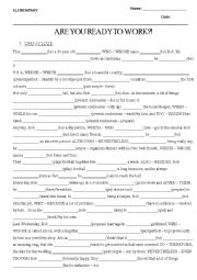 English Worksheet: Mixed Tenses