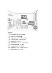 English Worksheet: Read and draw