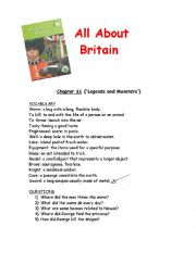 English Worksheet: All about Britain Chapter 11