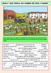 English Worksheet: What did they do?