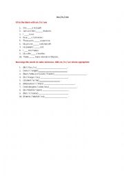 English Worksheet: Present Simple (Be)