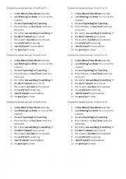 English Worksheet: Present Simple and Present Continuous