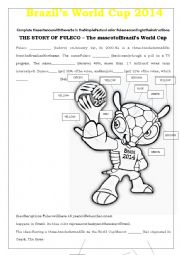 English Worksheet: Fulecos Story: The Mascot of Brazils World CUp 2014