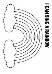 English Worksheet: I CAN SING A RAINBOW