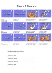 English Worksheet: there is there are
